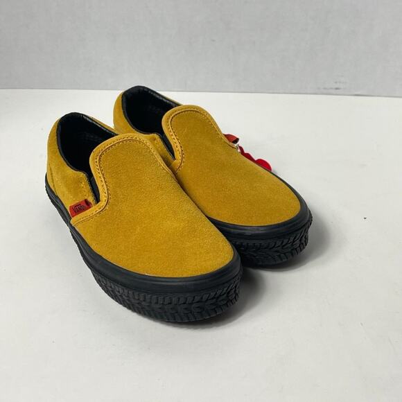 Vans Unisex Kids Classic Slip-On Shoe RB Construction Mango/Black 12.5K NWT - Picture 5 of 10